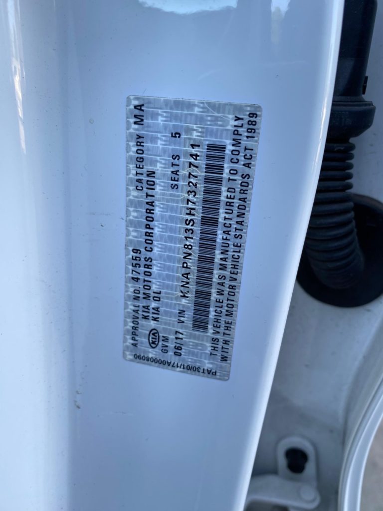 Car Wreckers - Kia Sportage 2017 White Auto Diesel