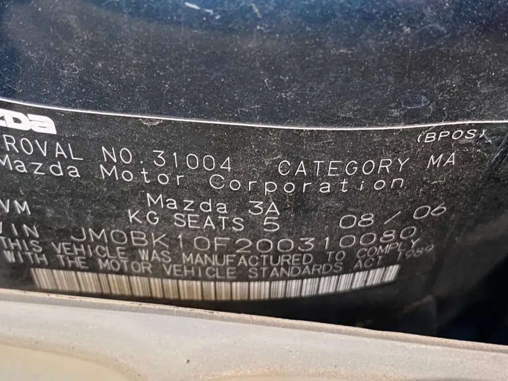 Car Wrecking - MAZDA 3 2006