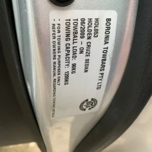 car wrecking HOLDEN CRUZE 2012