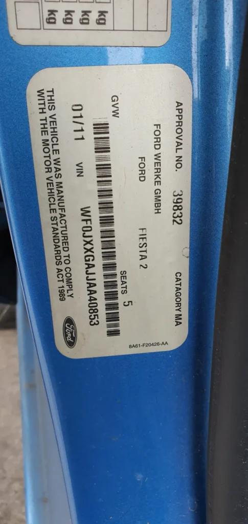 Car Wrecking - Ford Fiesta