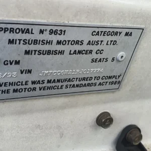 Car Wrecking - Mitsubishi Lancer 1994 White Auto Petrol