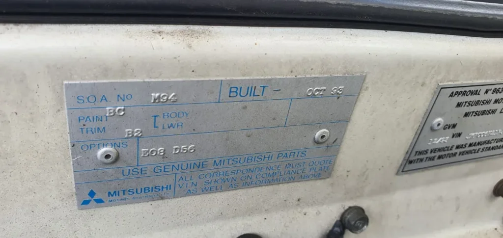 Car Wrecking - Mitsubishi Lancer 1994 White Auto Petrol