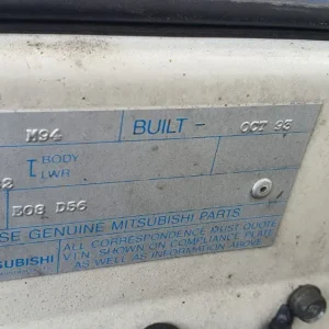 Car Wrecking - Mitsubishi Lancer 1994 White Auto Petrol