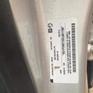 Car Wrecking - Holden Cruze 2012 Silver Auto Petrol