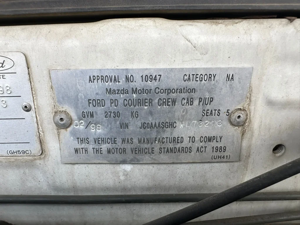 Ford Courier 1998 Manual Petrol