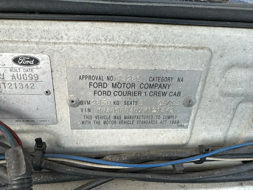 Ford Courier 1999 White Manual Diesel