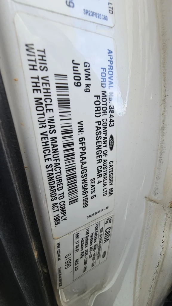 Ford Falcon 2009 White Auto Gas