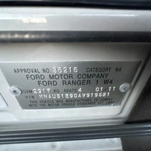 Ford Ranger 2010 White Manual Diesel