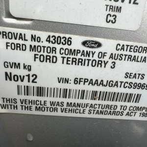 Ford Territory 2012 Silver Auto Diesel