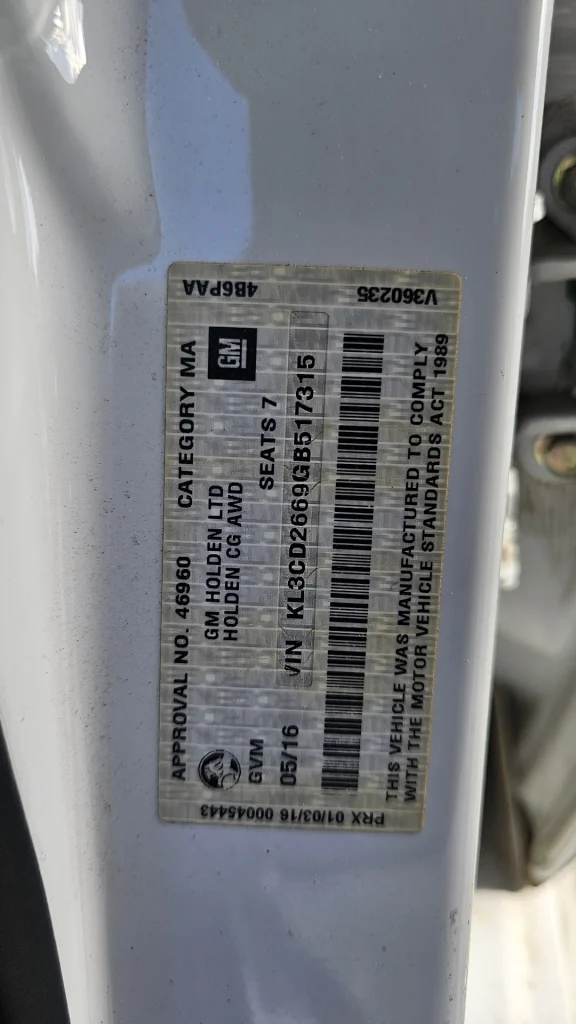 Holden Captiva 2016 White Auto Diesel