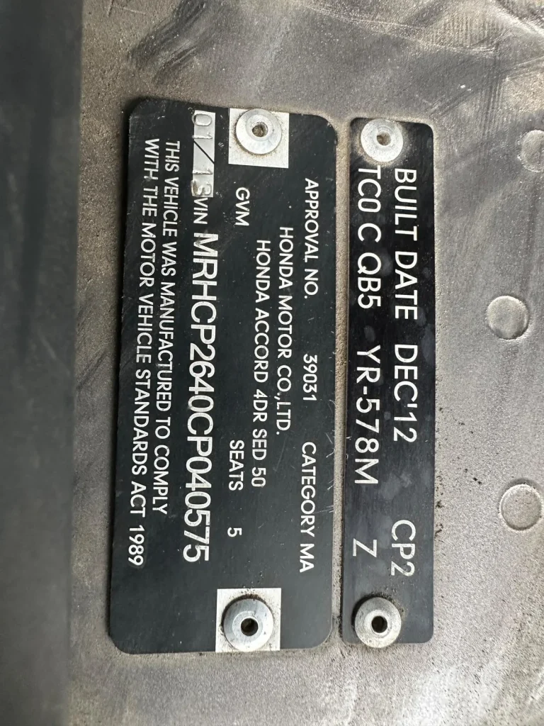 Honda Accord 2012 Grey Auto Petrol