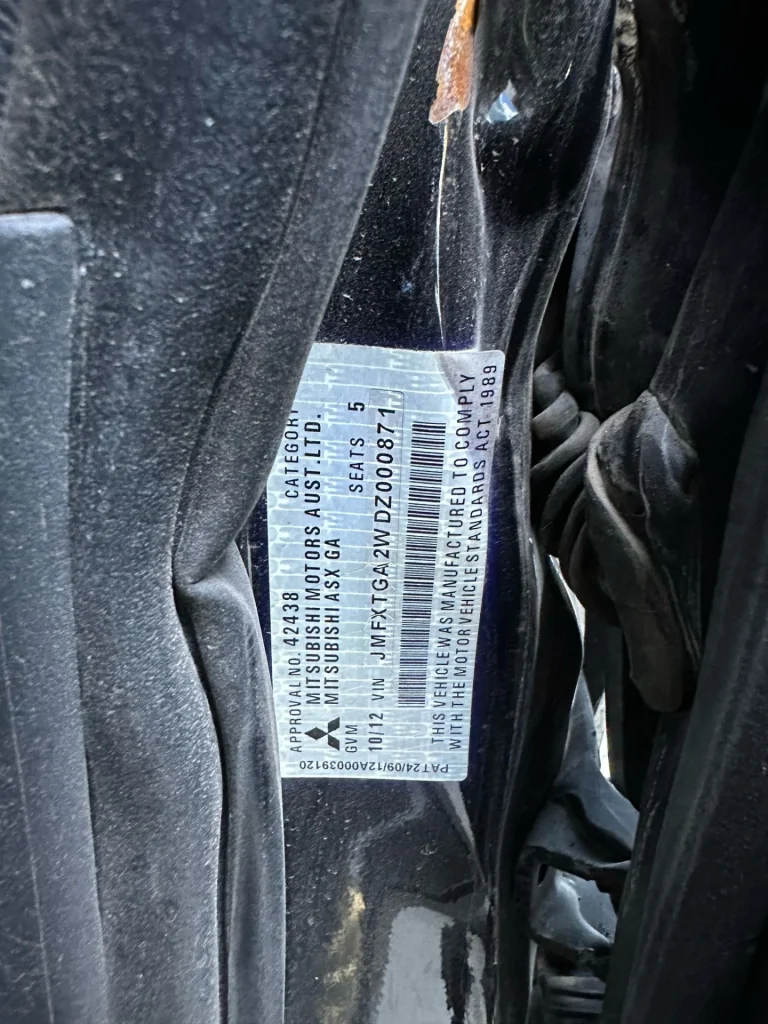 Mitsubishi ASX 2012 Black Auto Petrol