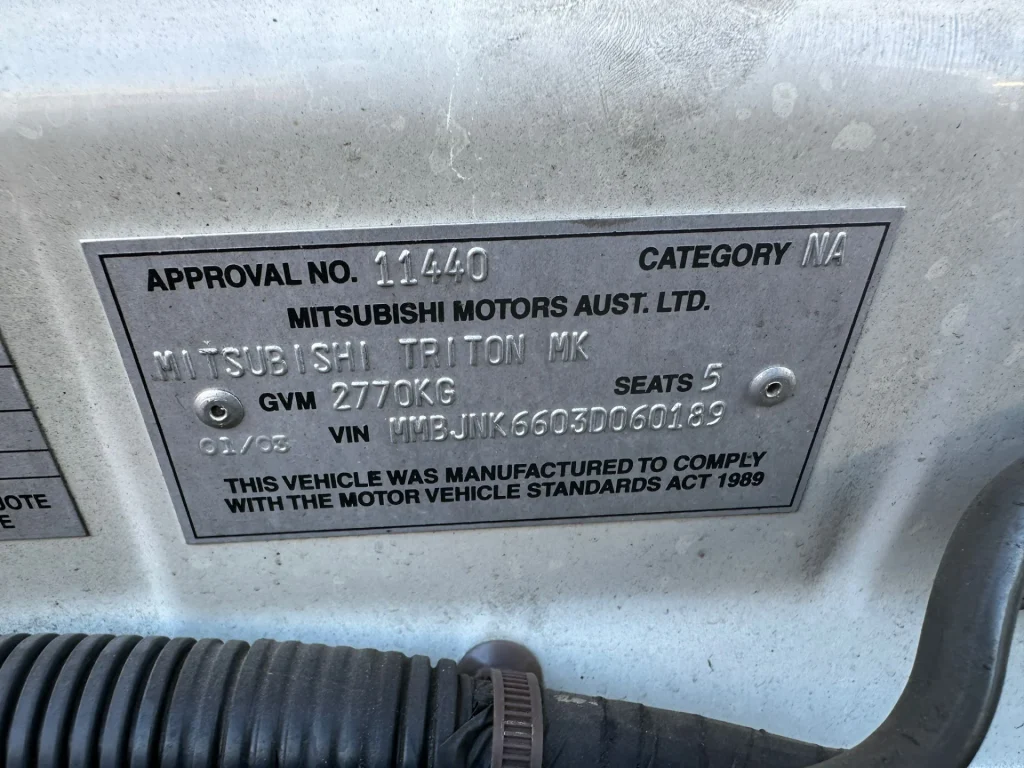Mitsubishi Triton 2002 White Manual Petrol