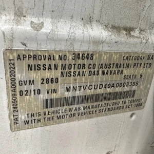 Nissan Navara 2009 White Auto Diesel