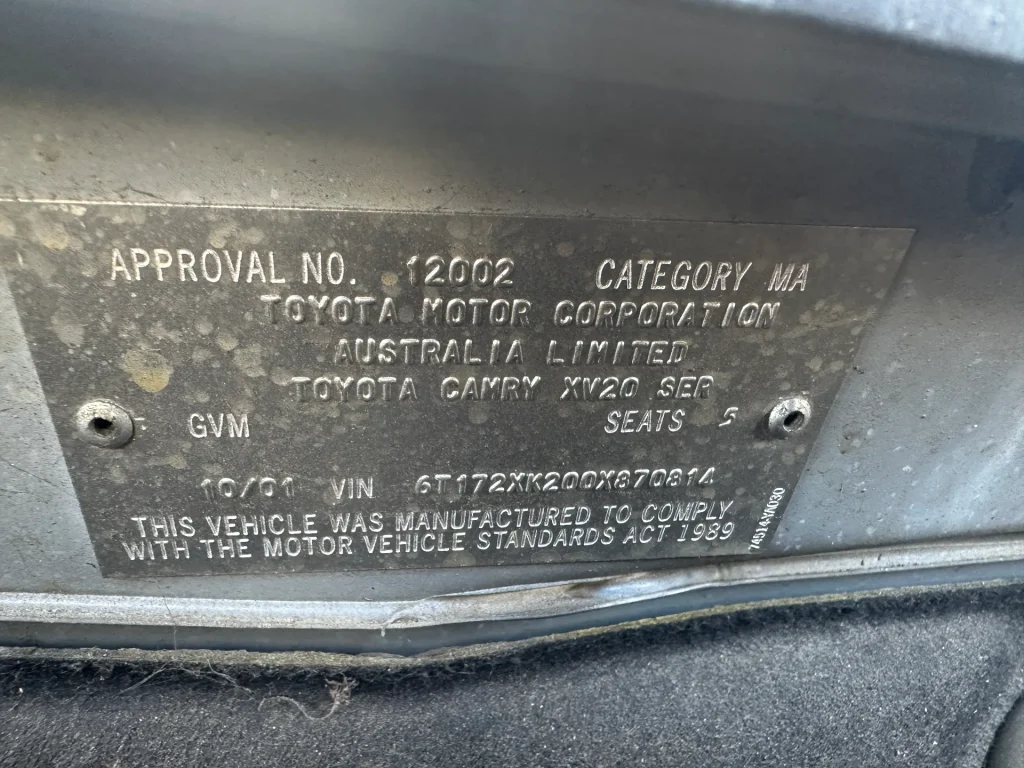 Toyota Camry 2001 Silver Auto Petrol